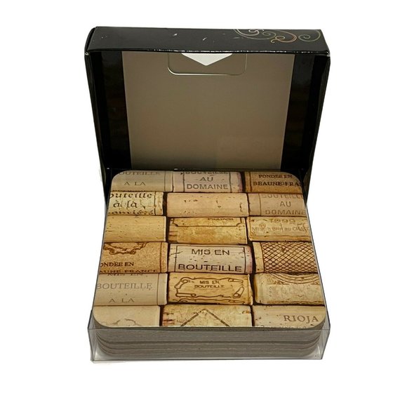 NWT 6 – 4 x 4”  Square cork wine Stopper coasters drink Bar Wine Party Club - Picture 1 of 7